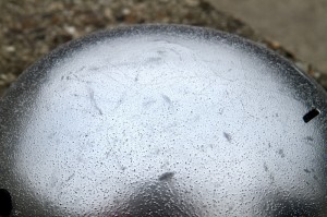 On closer inspection the cracks are clearly visible