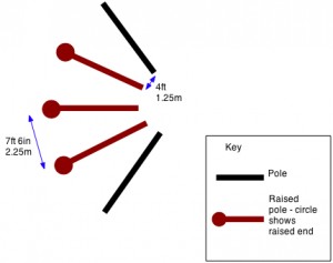 Fan of poles - click to enlarge image