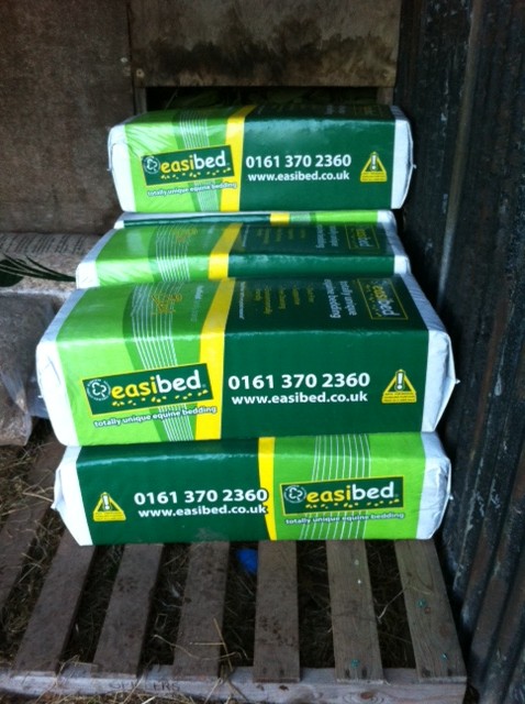 My stack of Easibed - you can fit eight of these bales in a VW Golf!