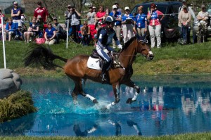 USA's Jenni Brannigan on Cambalda sailing through Fence 5c. Rolex Kentucky 3 Day Event 2014.