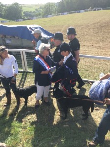 Becky Woolven with winning owner of Avebury - Rosemary Barlow