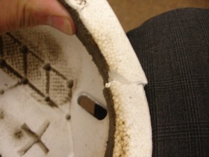 The crack in the liner